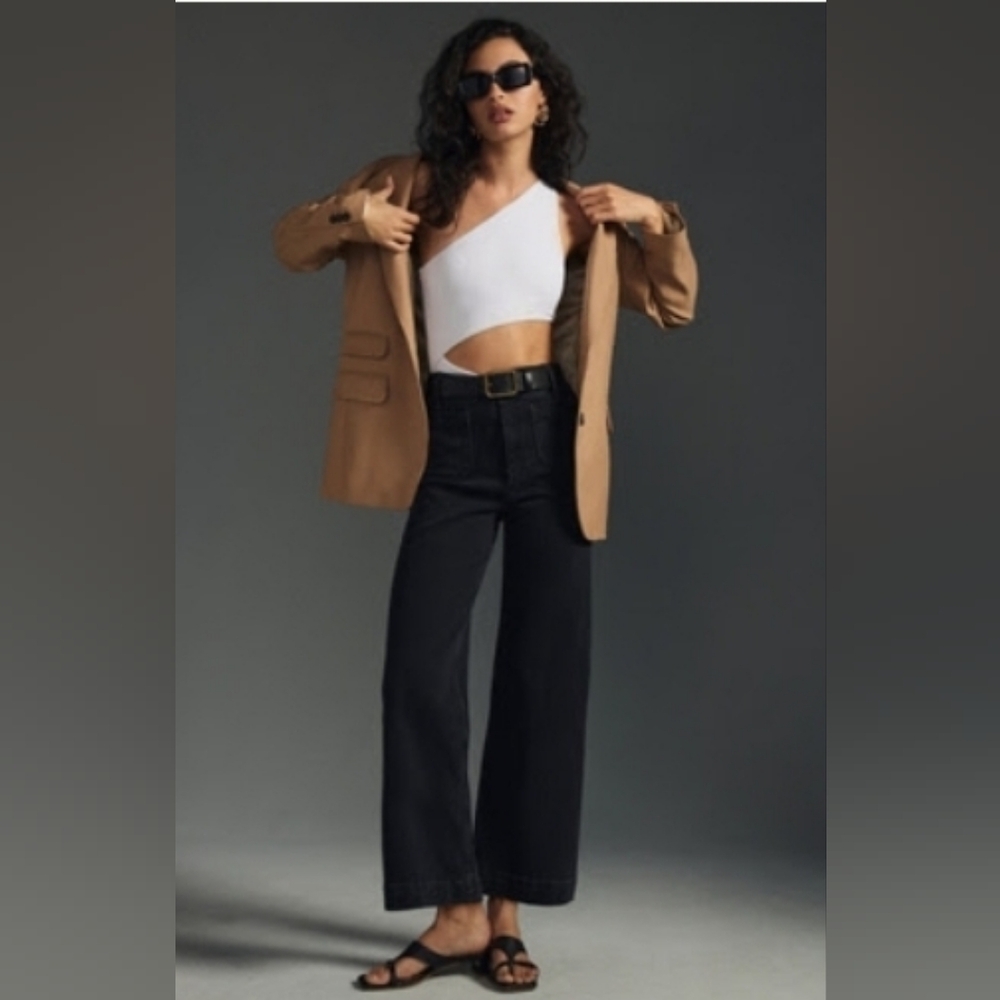 Pilcro Black Wide Leg Jeans